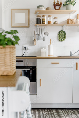 Modern Scandinavian Kitchen Interior Minimalist Design Natural Decor