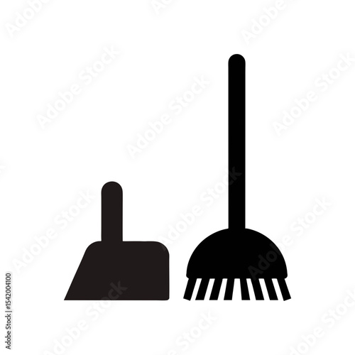 Dustpan cleaner vector art illustration