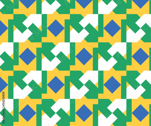 Retro-Inspired Seamless Vector Pattern with Artistic Squares and Soft Color Geometry – Perfect for Textures and Backgrounds