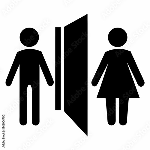 man and woman toilet sign