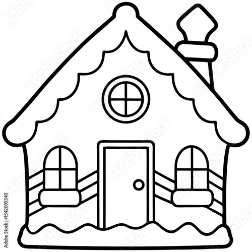 Gingerbread House icon vector