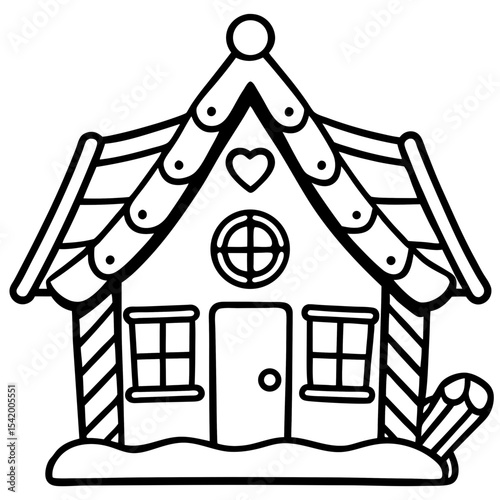 Gingerbread House icon vector