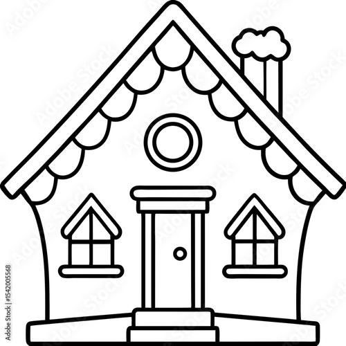 Gingerbread House icon vector