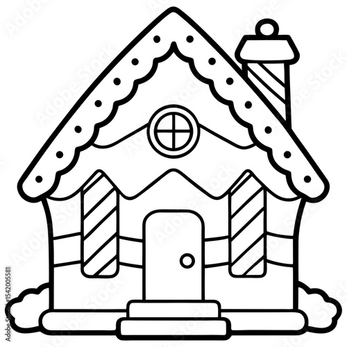Gingerbread House icon vector
