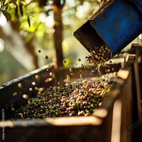 Olive Harvest Gathering Olives