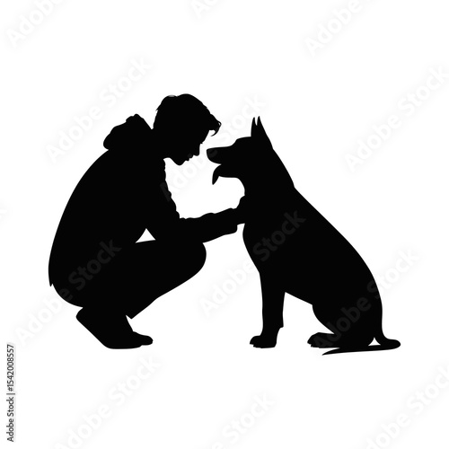 Dog Breed Silhouettes Collection – Labrador, German Shepherd, Bulldog – Vector Clipart for T-shirt, Stickers, and Prints
