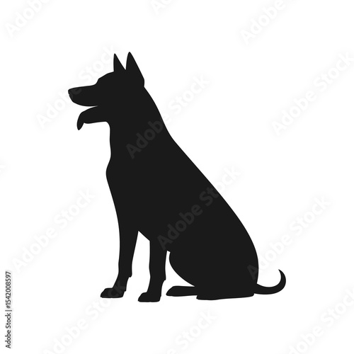 Dog Breed Silhouettes Collection – Labrador, German Shepherd, Bulldog – Vector Clipart for T-shirt, Stickers, and Prints