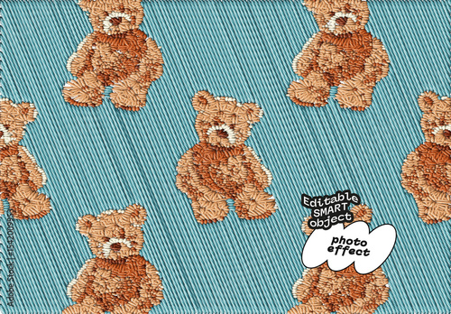 Stitched Thread Embroidery Photo Effect