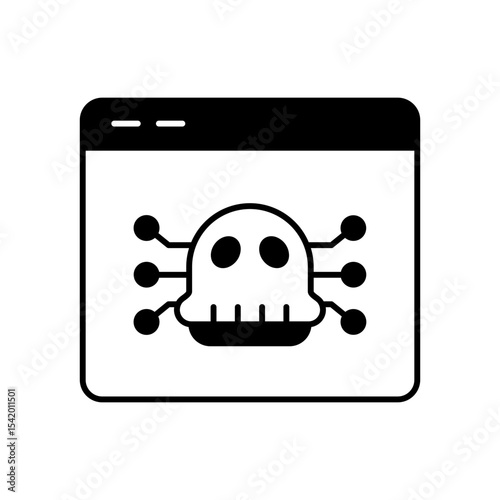 Malware Cyber Threat Fill Icon