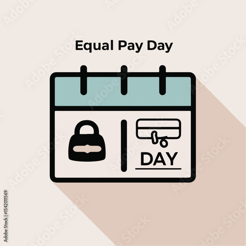 International Equal Pay Day vector collection with balanced scales, salary bar graphs, gender symbols with money, and diverse people promoting fair wages and wage equality.