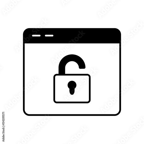 Unlock Access Security Fill Icon