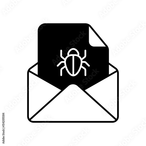 Spam Email Threat Fill Icon