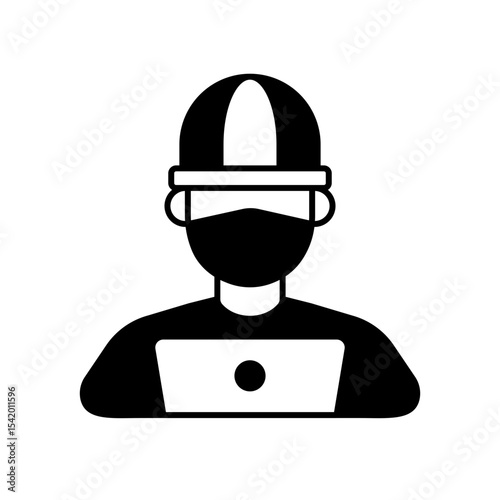 Digital Thief Hacker Fill Icon