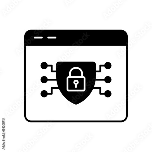 Secure Web Browser Fill Icon