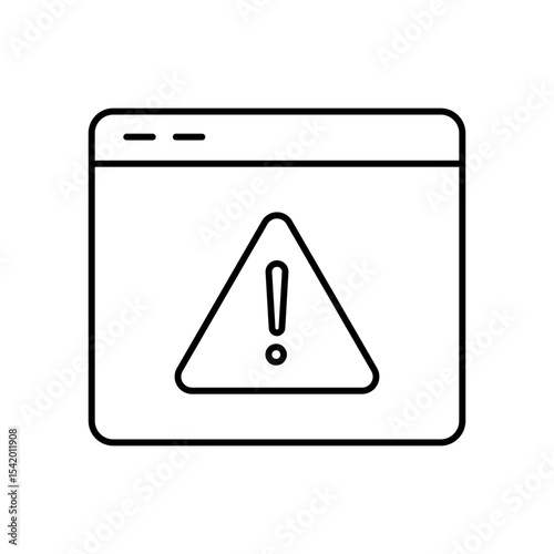 Virus Attack Threat Line Icon