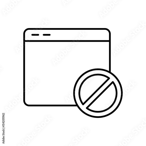 User Ban Access Denied Line Icon