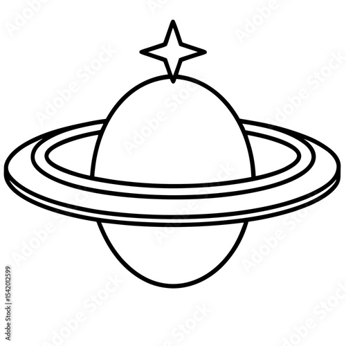 Halo line art vector