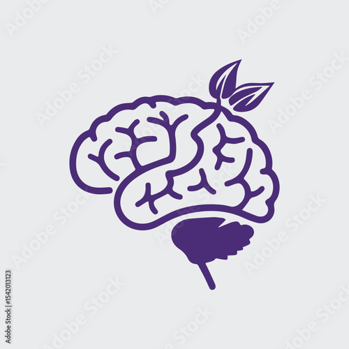 World Alzheimer’s Day Vector Illustration with Purple Ribbon, Brain, and Memory Puzzle Pieces - Flat Solid Color Design for Awareness and Care Campaigns