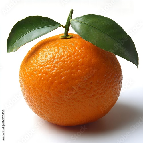 Fresh Orange Fruit with Green Leaves Studio Shot Vibrant Citrus for Healthy Eating