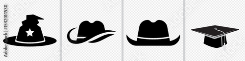 Cap icon vector logo set. graduation cap icon. cap vector icon