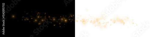 Elegant Gold Bokeh Glitter Burst for Festive or Fantasy Design