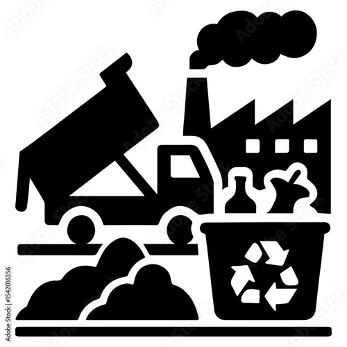 Dump truck recycling industrial waste pollution environment ecology sustainability conservation garbage disposal