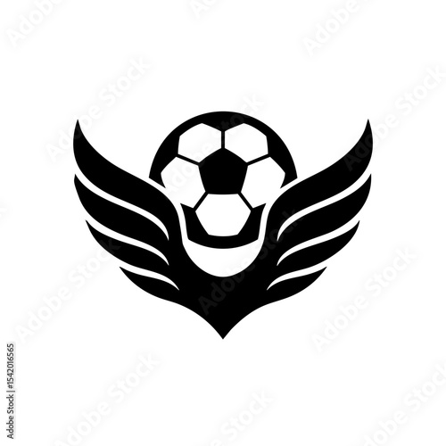 Eagle and Soccer Ball Logo Club

