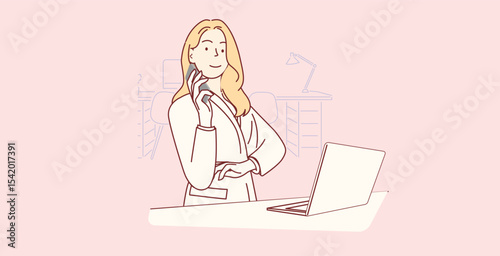 Nursing home, hospital, recuperation, rehabilitation concept happy old woman holding hands with nurse together, doctors in clinic care, help and support patients simple flat vector