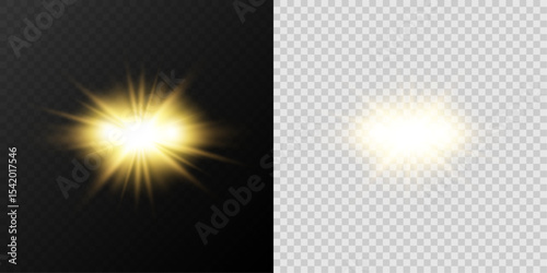 Soft White Sunbeam with Optical Glow and Halo Light for Warm Summer or Heavenly Background Decoration