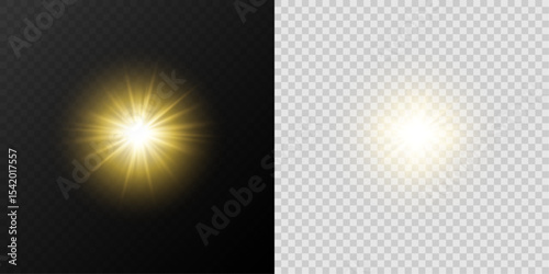 Soft White Sunbeam with Optical Glow and Halo Light for Warm Summer or Heavenly Background Decoration