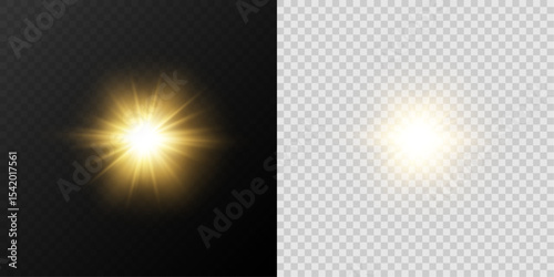 Soft White Sunbeam with Optical Glow and Halo Light for Warm Summer or Heavenly Background Decoration