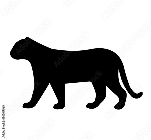 Black panther silhouette vector illustration for graphic design and web design projects isolated art 100