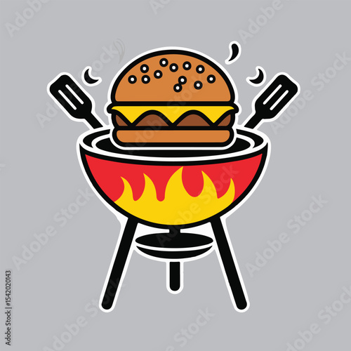 Playful cheeseburger cartoon vector with meal combos, kawaii style, and retro elements. Ideal for posters, stickers, T-shirts, and marketing celebrating National Cheeseburger Day.