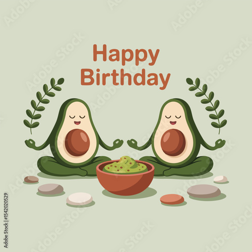Creative Avocado & Guacamole Vector Illustrations – Solid Color Flat Food Art for National Guacamole Day Celebrations, Humorous Characters, Festival Scenes, and Infographics