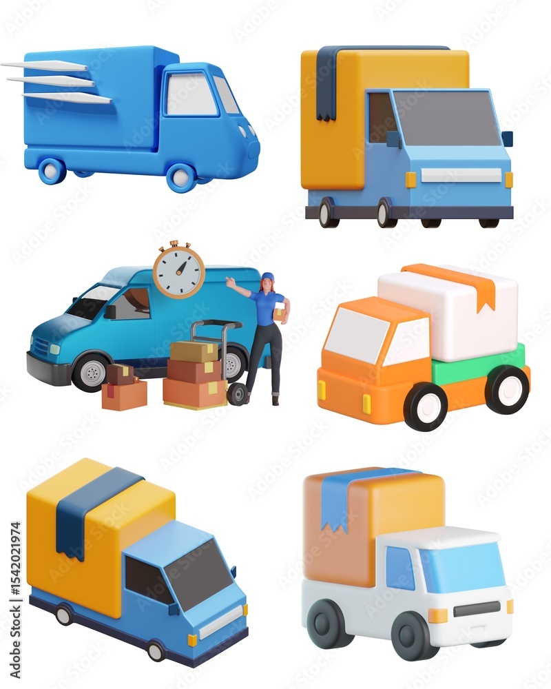 Fototapeta premium car delivery art illustration