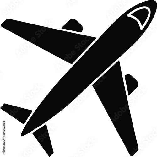 Airplane Icon. Travel, Flight, and Aviation Symbol.