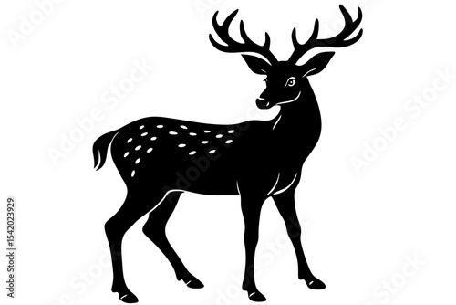 silhouette of a deer