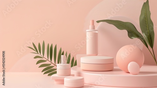 Beauty Product Pink Background: Modern, Elegant, and Visually Appealing for Marketing Projects