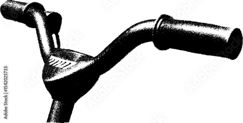 High contrast black and white electric scooter handlebar design