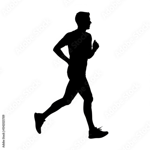 Male Jogger Running Silhouette

