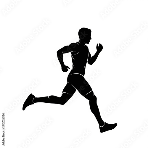 Running Man Silhouette Sprinter Athlete


