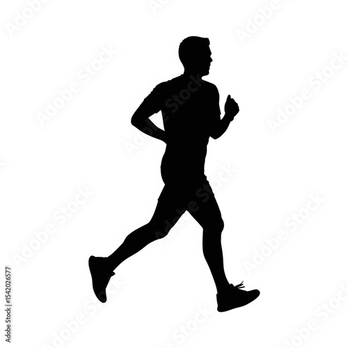 Running Man Silhouette Jogging Fitness

