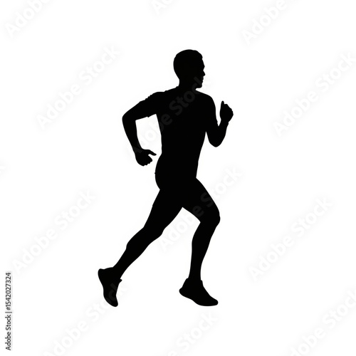 Running Man Silhouette Athlete Jogging

