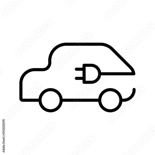 EV car electric vehicle charger logo icon. Hybrid ev car station eco sign green automobile symbol
