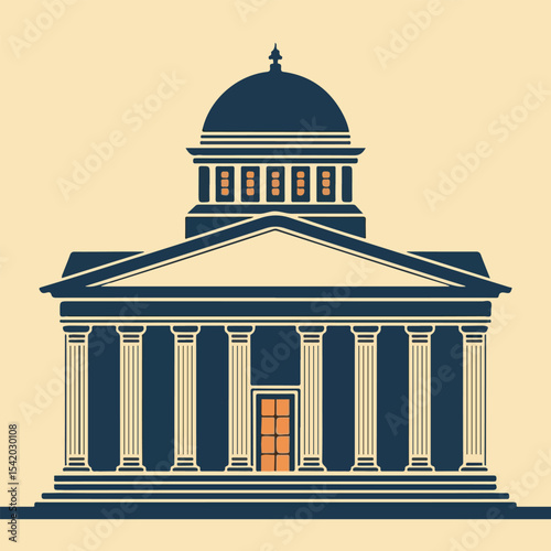 Democracy vector design with transparent ballot box, raised hands crowd, megaphone speech bubbles, and stylized flag symbolizing national pride and democratic values in solid color style.