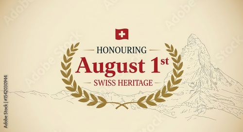 August 1 – Swiss National Day, Lettering