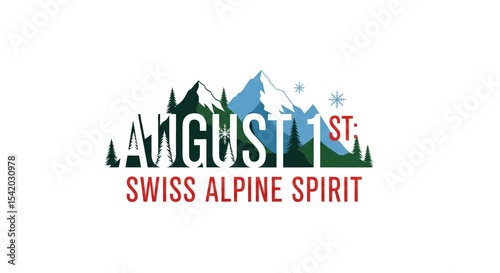 August 1 – Swiss National Day, Lettering photo
