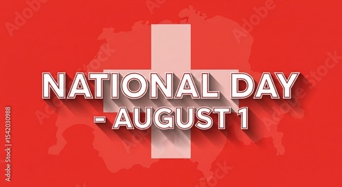 August 1 – Swiss National Day, Lettering photo