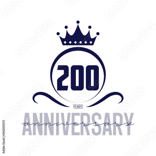 200 year anniversary celebration vector template design illustration