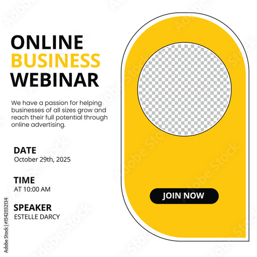 online webinar social media post